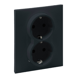 765425 Legrand SEANO 2-fach Schuko- Steckdose, Steckklemmen, erhöhter Berüh Produktbild front M