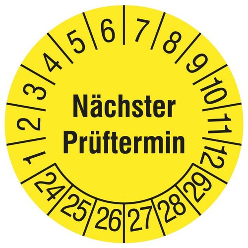 182769 Cimco Prüfplakette Nächster Prüftermin 24 Produktbild Front View L