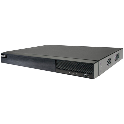 46NVR.16PN Elvox NVR Recorder 16-Kan.PoE 8Mpx H.265s HDD 2TB NDAA Produktbild Front View L