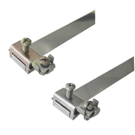 88707251 E-Term EBS 2/ES Erdungsbandschelle V2A L=428mm 1/8-4 Ed Produktbild front M