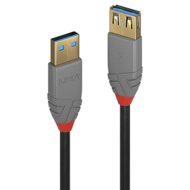 36763 Lindy 3m USB 3.2 Typ A Verlängerungskabel, Anthra Line Produktbild