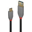 36912 Lindy USB 3.2 Gen2 Kabel 1,5m USB-A auf USB-C, 15W, 3A, Anthra Line Produktbild