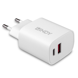 73413 Lindy 20W USB Type A & C Charger Produktbild