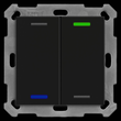 BE-TAL55T206.01 MDT KNX Taster Light 55 2-fach, RGBW, Temperatursensor, Schwarz Produktbild