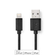 CCGL39300BK10 Nedis Lightning Kabel, USB 2.0, Apple Lightning 8-Pin, USB-A Steck Produktbild front S