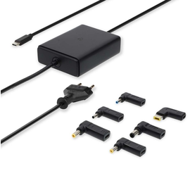 NBAU65110BK Nedis Notebook Netzteil GaN 5/9/12/15/20 VDC 2,4-3,25A 65W 6 Adapt. Produktbild