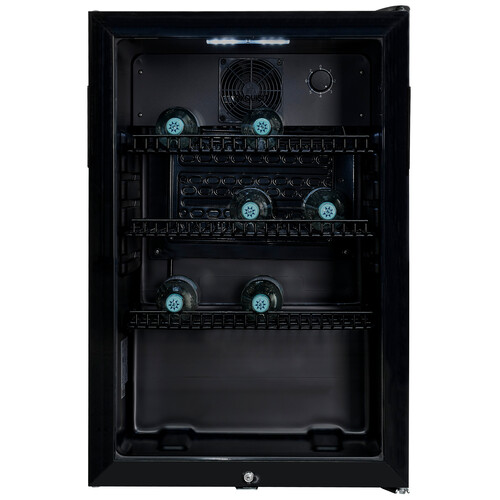 810930503 Exquisit GKS120-GT-160C black Glastürkühlschrank 84 x 54 x 54,5 cm Produktbild