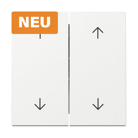 329703 Gira Wippe 2fach Jalousie Reinweiß glänzend Produktbild front M