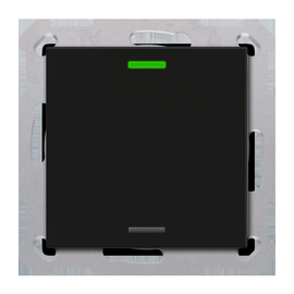 BE-TAL550106.01 MDT KNX Taster Light 55 1-fach, RGBW, Schwarz matt, Neutral Produktbild front M