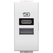 N4191AC Bticino LivingLight USB- Ladesteckdose in 1-moduliger Ausführung Produktbild front S