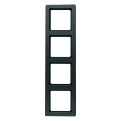 10146085 Berker Q.1 Rahmen 4fach Schwarz matt Produktbild