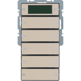 75665726 Berker Tastsensor 5fach mit Beschriftungsfeldern, RTR, Display Berk Produktbild front M