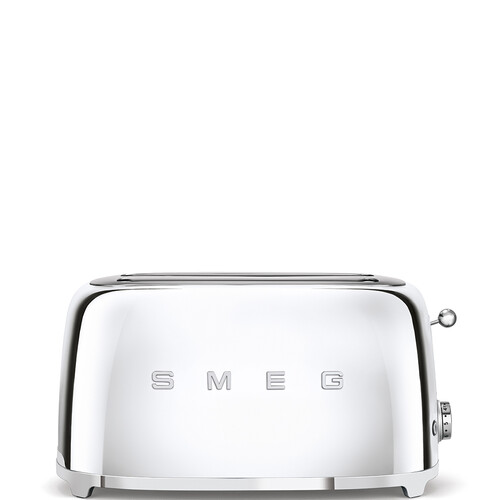 TSF02SSEU SMEG 50s Style, 2-Schlitz- Toaster, lang, Chrom, 6 Röstgradstufen, Produktbild