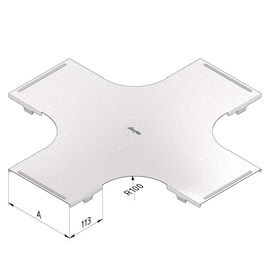 15749 Trayco CT CX 200 PG Kabelrinne Deckel X Stück B=200mm, Sendzimir Produktbild