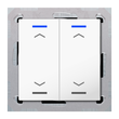 BE-TAL55T2.A1 MDT KNX Taster Light 55 2- fach, RGBW, Temperatursensor, Reinweiß Produktbild front S