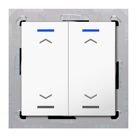 BE-TAL55T2.A1 MDT KNX Taster Light 55 2- fach, RGBW, Temperatursensor, Reinweiß Produktbild front M