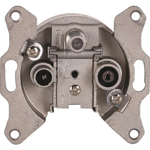 003665 Wisi DB50A Sat-Stichdose 1,5dB 3-Loch Enddose Profi-Ausführung Produktbild Front View L