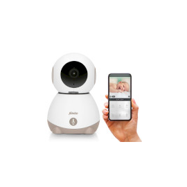 SMARTBABY10BE Alecto WiFi-Babyphone mit Kamera Weiß/Taupe Produktbild front M