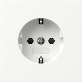 445370 Gira SCHUKO-Steckd. SH Flächenschalter Reinweiß Produktbild