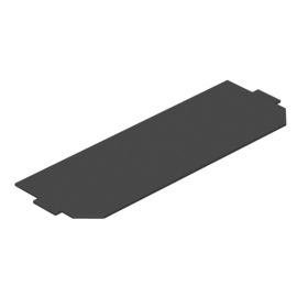 7407592 Obo LPA UT4 Leerplatzabdeckung 208x76mm Polyvinylchlorid graphitschwar Produktbild front M