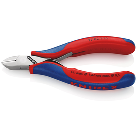 77 02 115 SB Knipex 77 02 115 SB Elektronik-Seitenschneider mit Mehrkomp Produktbild front M