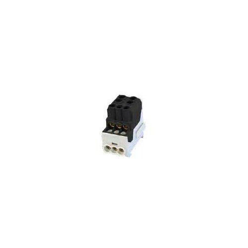 080010-4-3 Hora etec ZK 25/1 6x10mm² Unterverteilerblock UVB AL/Cu schw Haup Produktbild Front View L