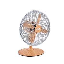 100068 EWT Wood Air Floor Tischventilator 45W Silber/ Holzoptik Produktbild