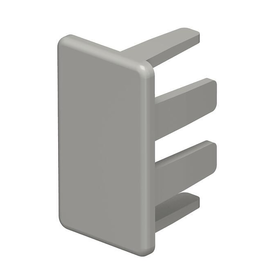 6158714 Obo WDK HE15030GR Endstück 15x30mm Polyvinylchlorid steingrau 7030 Produktbild front M