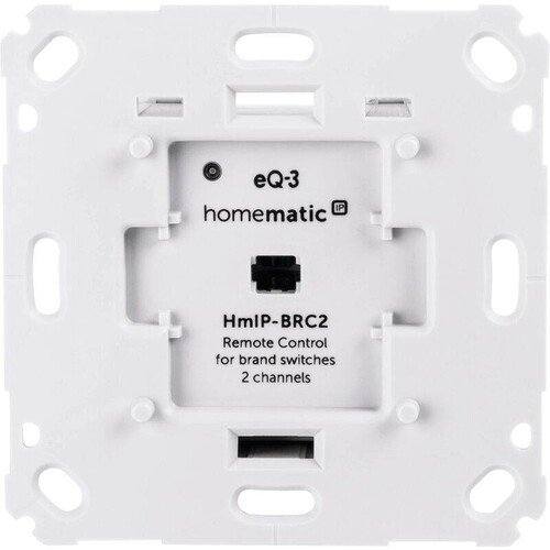 152000A0 EQ-3 Homematic Homematic IP Wandtaster für Markenschalter-2-fach Produktbild Front View L