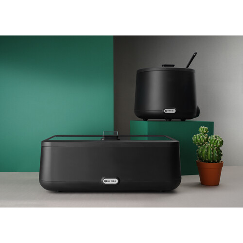 860526 Hendi Suppenkessel UNIQ, HENDI, 8L, Schwarz, 220-240V/500W, ø365x(H)325 Produktbild Front View L