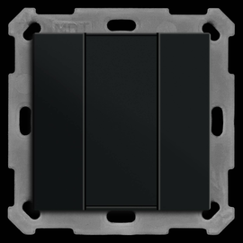 BE-TA550206.02 MDT KNX Taster 55 2-fach, Schwarz matt Produktbild