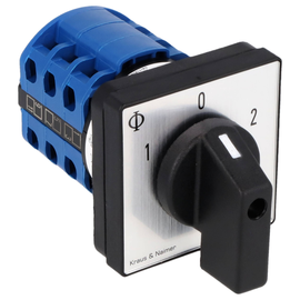 CA10.A212.E Kraus & Naimer Umschalter m.0, 3-polig, 1-0-2, Fronteinbau 4-Loch Produktbild front M