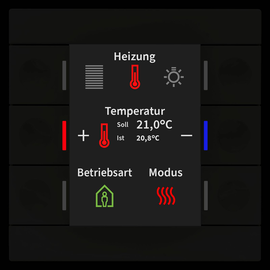 BE-TAS86T06.02 MDT KNX Taster Smart 86 mit Farbdisplay und Temperatursensor, S Produktbild