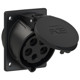 425-6x PC-Electric CEE-Anbausteckdose schräg (80x97mm) 32A 5p 6h IP44/IP54 s Produktbild front M