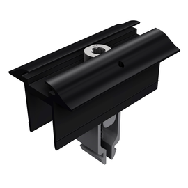 96160-01 SL Rack Mittelklemme mit Erdung schwarz eloxiert Produktbild front M