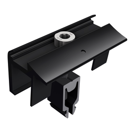 96162-01 SL Rack Endklemme mit Erdung schwarz eloxiert Produktbild front M