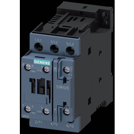 3RT20261DB40 Siemens Schütz, AC-3e, 25 A/11 kW/400V, 3-polig, DC 24V, 1S+1Ö, S Produktbild front M