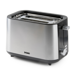 DO966T Domo Toaster Edelstahl 7 Stufen mit eingebautem Brötchenaufsatz Produktbild front M