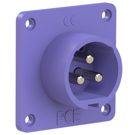 663v PC-Electric CEE-Anbaugerätestecker gerade 70x70mm 16A 3p 24VAC 50/60Hz IP4 Produktbild