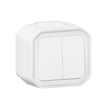 069755L Legrand Plexo New FRAP Doppelwechselschalter 10AX/Taster 10A S Produktbild front S