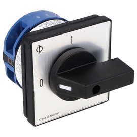 C26.A213.E Kraus & Naimer Umschalter m.0, 4-polig, 1-0-2, Fronteinbau 4-Loch Produktbild front M