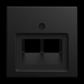 1803-02-915 Busch-Jaeger Zentralscheibe Jack UAE, 2-fach, Balance, schwarz Produktbild front M