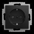 20 EUCB-915 Busch-Jaeger SCHUKO® Steckdose,&Shutter, Balance, schwarz Produktbild front S