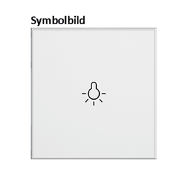 81181129 Berker KNX Q.x Tasten f. TS-GM 1-fach polarweiß matt bedruckt Produktbild front M