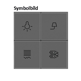 81182226 Berker KNX Q.x Tasten f. TS-GM 4-fach anthrazit matt hinterleuchtet Produktbild front M