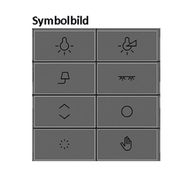81184226 Berker KNX Q.x Tasten f. TS-GM 8-fach anthrazit matt hinterleuchtet Produktbild front M
