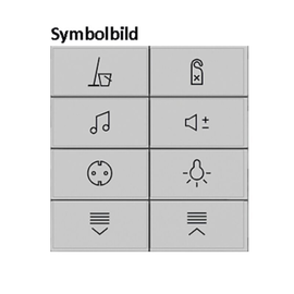 81184224 Berker KNX Q.x Tasten f. TS-GM 8-fach alu matt hinterleuchtet Produktbild front M