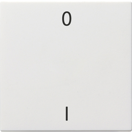 361503 Gira Wippe Aufdruck 1/0 System 55 Reinweiß Produktbild front M