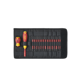 41231 Wiha Schraubendreher und Bit Set slimVario® gemischt 19-tlg. Produktbild front M