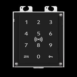 9160346 2N Access Unit 2.0 Touch keypad & RFID-125kHz, 13.56MHz, NFC, PICard co Produktbild front M